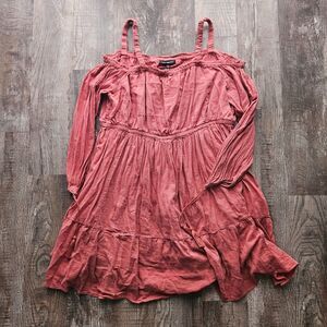 Lane Bryant Cold Shoulder Boho Mini Dress